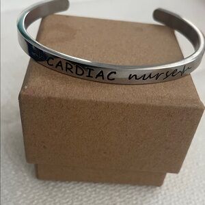Silver Cardiac Nurse Bracelet